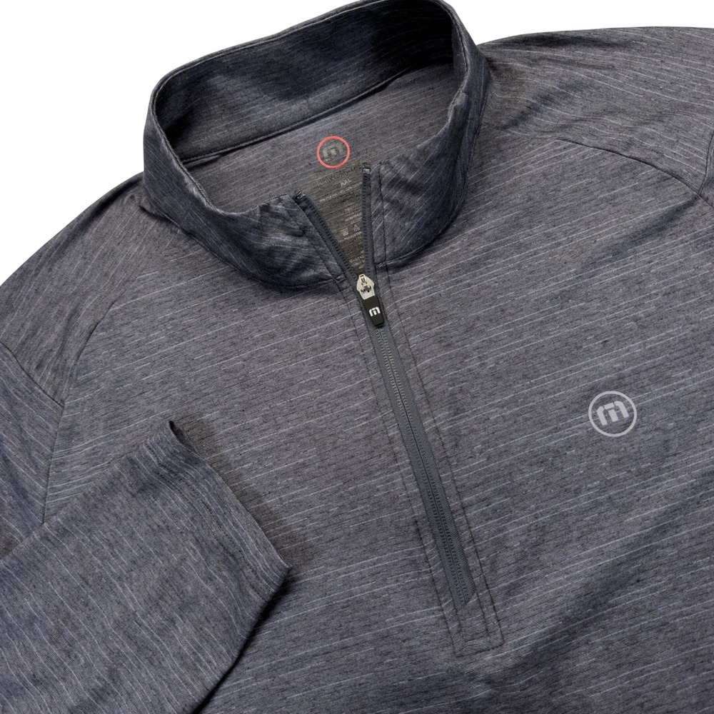 TravisMathew Quarter Zip Golf Pullover Mens 2XL Gray Heather Stretch Long Sleeve